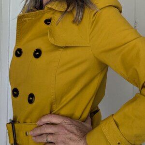 Maison Jules Mustard Yellow Double Breasted Trenchcoat